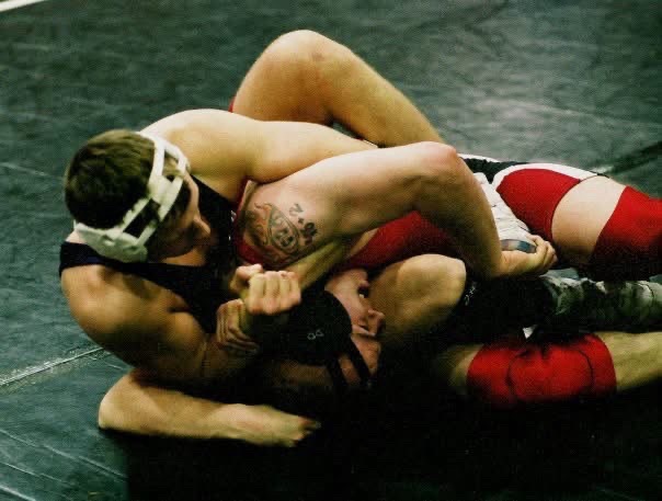 Wrestling mat control closeup