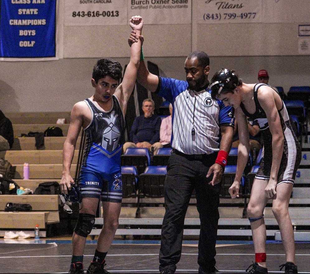 Rebel Training athlete after a match win